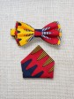 Noeud Mobali & mouchoir / Wax batik rouge / Noeud papillon wax / Tissu africain