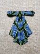 Crawax / Wax Congrès jaune / Cravate pour femme / Tissu africain
