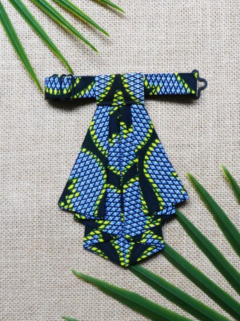 Crawax / Wax Congrès jaune / Cravate pour femme / Tissu africain