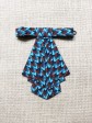 Crawax / Wax écailles bleu / Cravate pour femme / Tissu africain