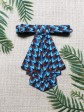 Crawax / Wax écailles bleu / Cravate pour femme / Tissu africain