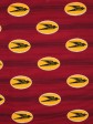 Grand sac Ashanti / Wax hirondelles bordeaux / Sac rond / Tissu africain