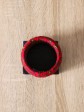 Gros bracelet / Wax conseillé rouge / Bracelet rouge / Tissu africain