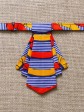 Crawax / Wax vagues OJ / Cravate pour femme / Tissu africain