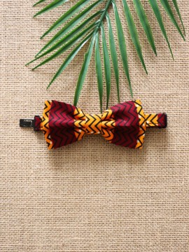 Noeud papillon Mwana / Wax batik rouge / Noeud Enfant / imprimé africain