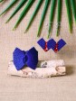 Manchette Papillon / Wax disques bleu / Bracelet bleu / Tissu wax
