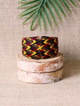 Bracelet Fanti / Wax écailles rouge / Bracelet rouge / Tissu africain
