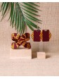 Ensemble Akan / Wax batik rouge / Bijoux wax / Tissu africain