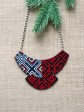 Parure Soho / Wax géo rouge / Collier rouge / Bijoux africain