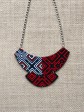 Collier Soho / Wax géo rouge / Collier rouge / Tissu africain