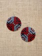 Ensemble Bantu / Wax géo rouge / Bijoux wax / Tissu africain
