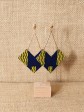 Ensemble papillon / Wax Kente bleu / Bijoux wax / Tissu africain