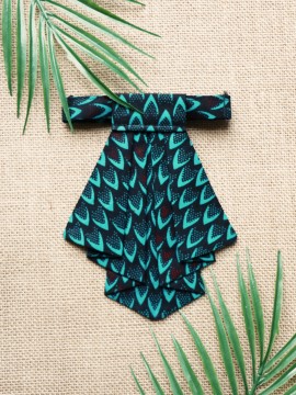 Crawax / Wax écailles turquoise / Cravate pour femme / Tissu africain