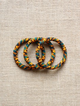 Lot de 3 bracelets / Wax conseillé rose / Trois bracelets / Tissu africain