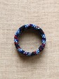 Lot de 3 bracelets / Wax congès bleu / Trois bracelets / Tissu africain