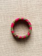 Lot de 3 bracelets / Wax chacha rose / Trois bracelets / Tissu africain